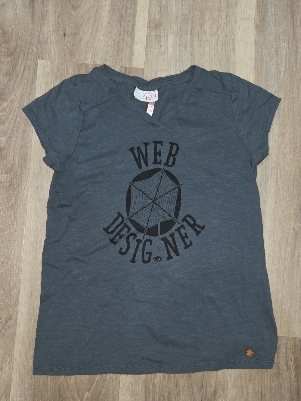 •435 By Matilda Jane• Little Girls Gray Short Sleeve Tee Shirt